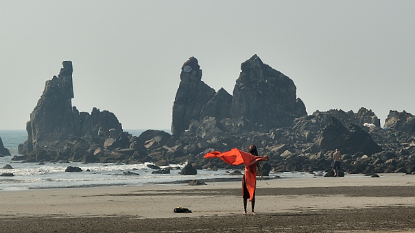 Colour on the beach