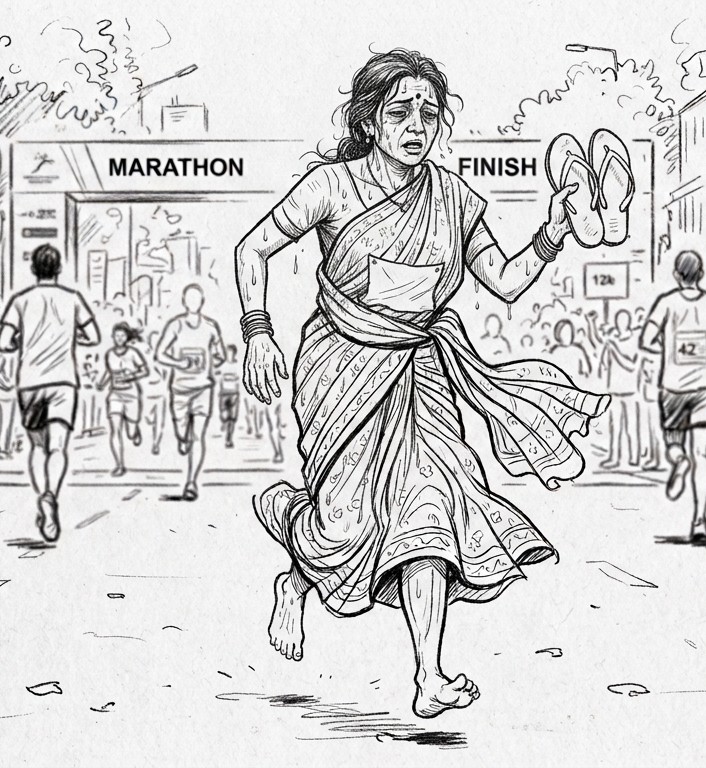 A Mother, a Sari and Three Kilometres